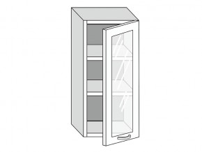 19.40.3 Шкаф настенный (h=913) на 400мм с 1-ой стекл. дверцей в Ханты-Мансийске - hanty-mansijsk.magazin-mebel74.ru | фото