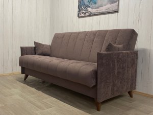 Диван Престиж-3 НПБ, велюр Sensey Dusty plum в Ханты-Мансийске - hanty-mansijsk.magazin-mebel74.ru | фото