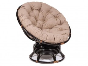 Кресло-качалка Papasan w 23/01 B с подушкой Antique brown, экошерсть Коричневый в Ханты-Мансийске - hanty-mansijsk.magazin-mebel74.ru | фото