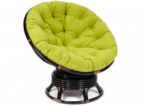 Кресло-качалка Papasan w 23/01 B с подушкой Antique brown, флок Олива в Ханты-Мансийске - hanty-mansijsk.magazin-mebel74.ru | фото