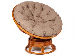 Кресло-качалка Papasan w 23/01 B с подушкой Cognac, экошерсть Коричневый в Ханты-Мансийске - hanty-mansijsk.magazin-mebel74.ru | фото