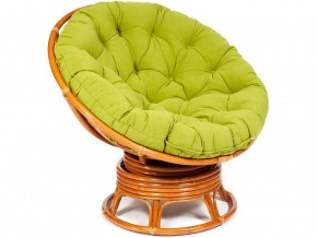 Кресло-качалка Papasan w 23/01 B с подушкой Cognac, флок Олива в Ханты-Мансийске - hanty-mansijsk.magazin-mebel74.ru | фото