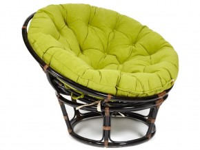 Кресло Papasan 23/01 W с подушкой Antique brown, флок Олива в Ханты-Мансийске - hanty-mansijsk.magazin-mebel74.ru | фото