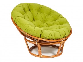 Кресло Papasan 23/01 W с подушкой Cognac, флок Олива в Ханты-Мансийске - hanty-mansijsk.magazin-mebel74.ru | фото