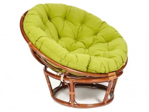 Кресло Papasan 23/01 W с подушкой Pecan, флок Олива в Ханты-Мансийске - hanty-mansijsk.magazin-mebel74.ru | фото