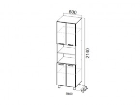 П600/2140 Пенал 600/2140 в Ханты-Мансийске - hanty-mansijsk.magazin-mebel74.ru | фото