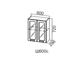 Ш600с/720 Шкаф навесной 600/720 (со стеклом) в Ханты-Мансийске - hanty-mansijsk.magazin-mebel74.ru | фото