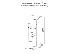 Шкаф навесной (со стеклом) в Ханты-Мансийске - hanty-mansijsk.magazin-mebel74.ru | фото