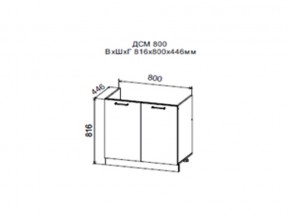 Шкаф нижний ДСМ800 под мойку в Ханты-Мансийске - hanty-mansijsk.magazin-mebel74.ru | фото